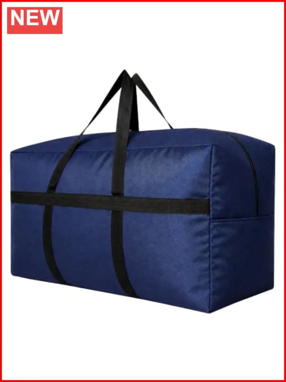 60L Foldable Storage Duffle Bag with Zippers and Handles, Travel Duffle